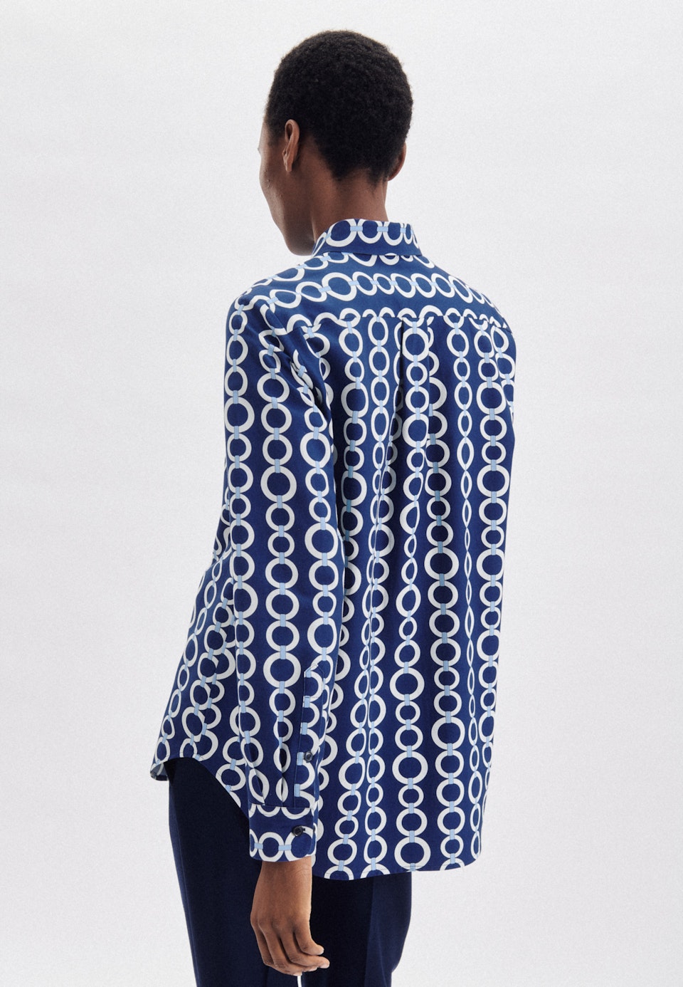 Gabardine Hemdbluse in Mittelblau | Seidensticker Onlineshop