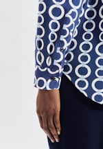 Regular fit Hemdbluse Kettenprint in Mittelblau |  Seidensticker Onlineshop
