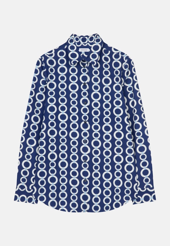 Chemisier Imprimé chaîne in Bleu moyen |  Seidensticker Onlineshop