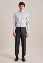 Chemise Business Slim Twill (sergé) Col Kent in Grau |  Seidensticker Onlineshop