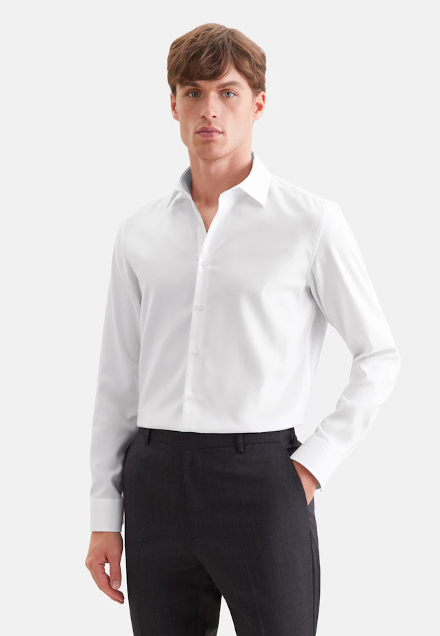 Slim Business shirt Uni in White |  Seidensticker Onlineshop