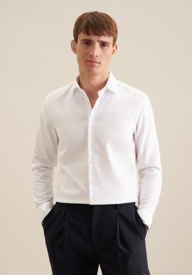 Slim Chemise d'affaires Uni in Blanc | Seidensticker Onlineshop