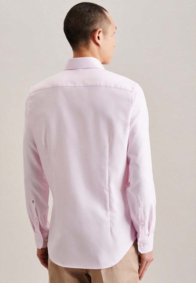 Easy-iron Twill Business overhemd in Slim with Kentkraag in Roze/Pink | Seidensticker Onlineshop