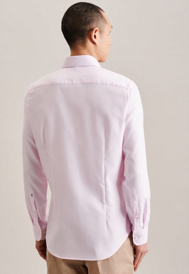 Easy-iron Twill Business Shirt in Slim with Kent-Collar in Pink | Seidensticker online shop