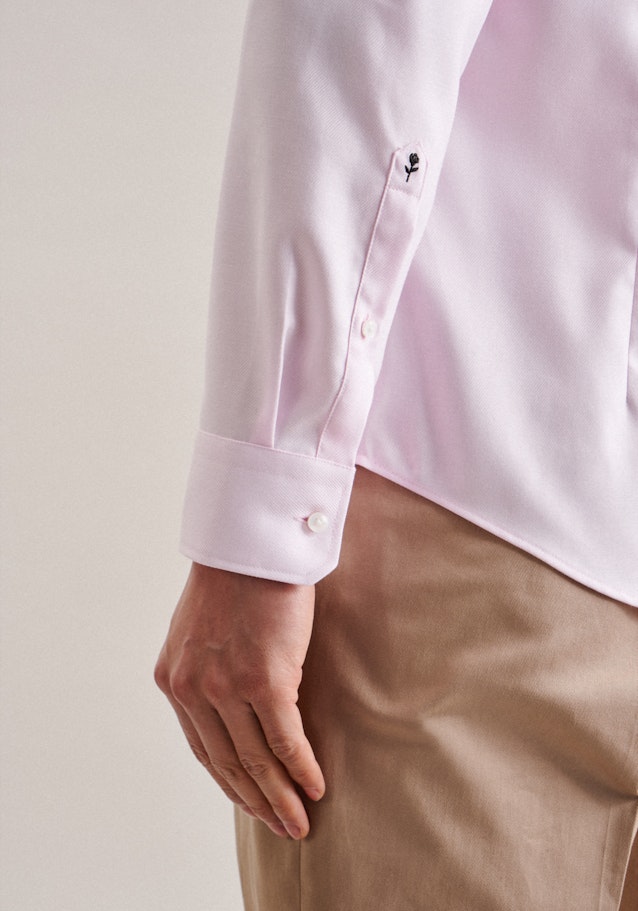Easy-iron Twill Business overhemd in Slim with Kentkraag in Roze/Pink |  Seidensticker Onlineshop
