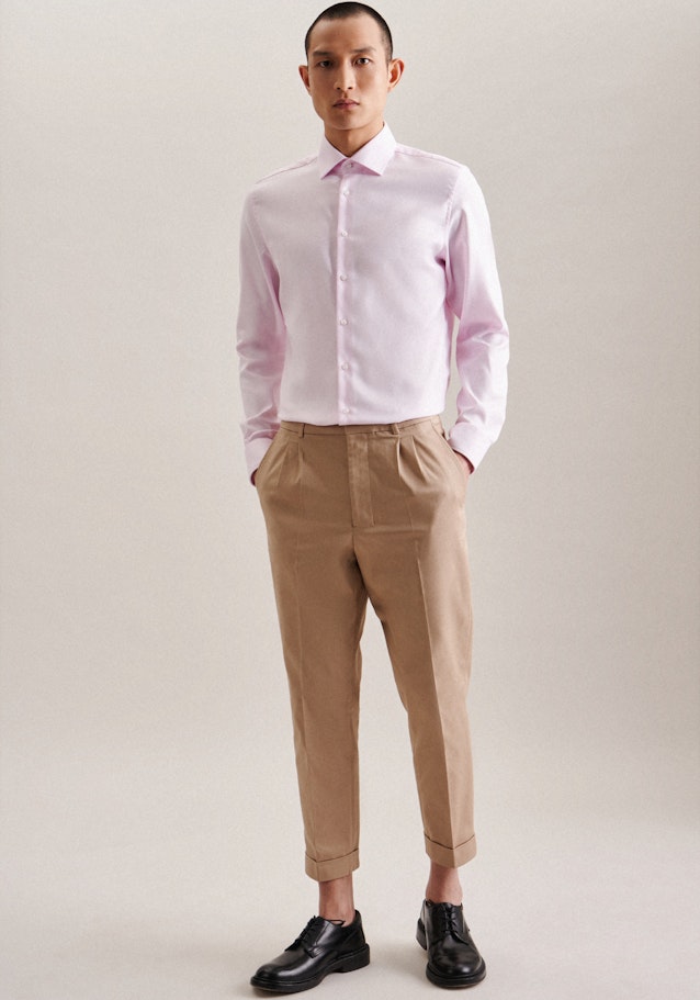 Easy-iron Twill Business Shirt in Slim with Kent-Collar in Pink |  Seidensticker Onlineshop