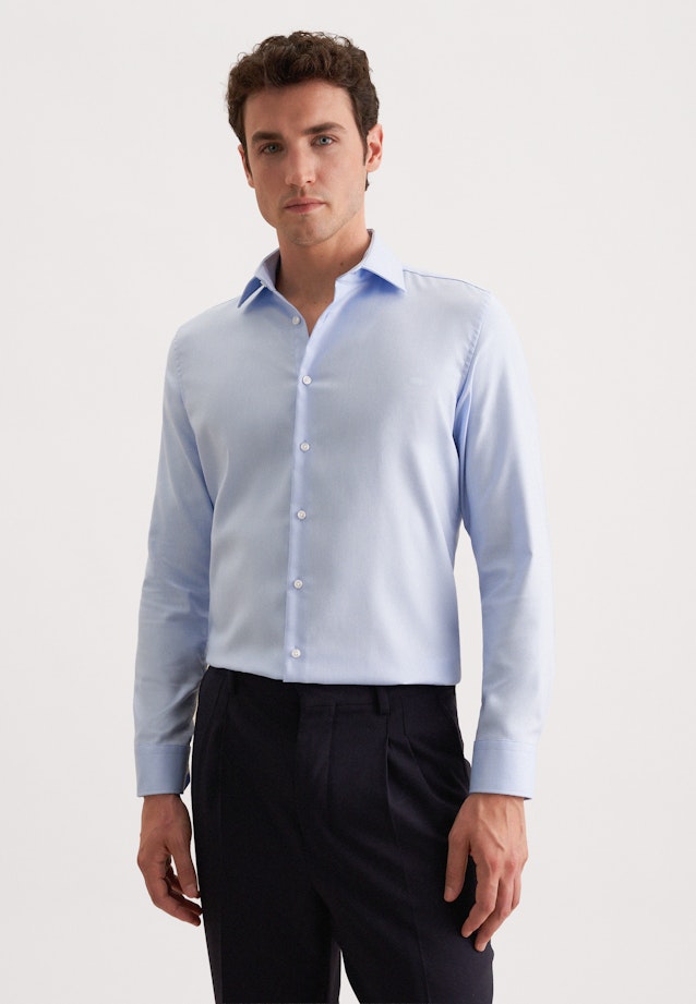 Slim Business Hemd Uni in Mittelblau |  Seidensticker Onlineshop