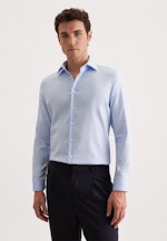 Slim Business Hemd Uni in Mittelblau |  Seidensticker Onlineshop