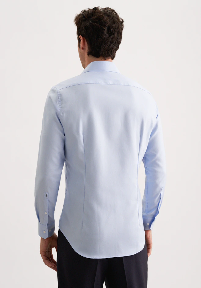 Slim Business Hemd Uni in Mittelblau | Seidensticker Onlineshop