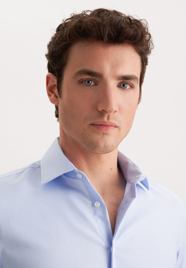 Slim Business Hemd Uni in Mittelblau |  Seidensticker Onlineshop