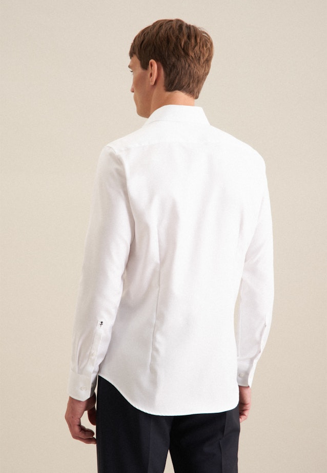 Chemise Business Slim Twill (sergé) Col Kent in Blanc |  Seidensticker Onlineshop