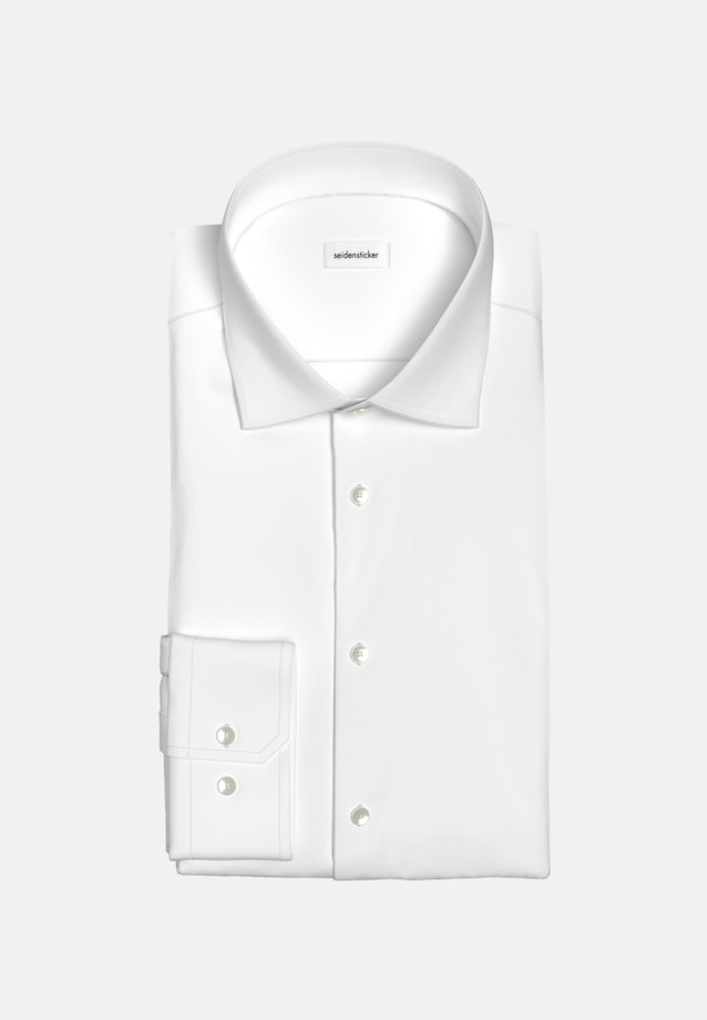 Chemise Business Slim Twill (sergé) Col Kent in Blanc |  Seidensticker Onlineshop