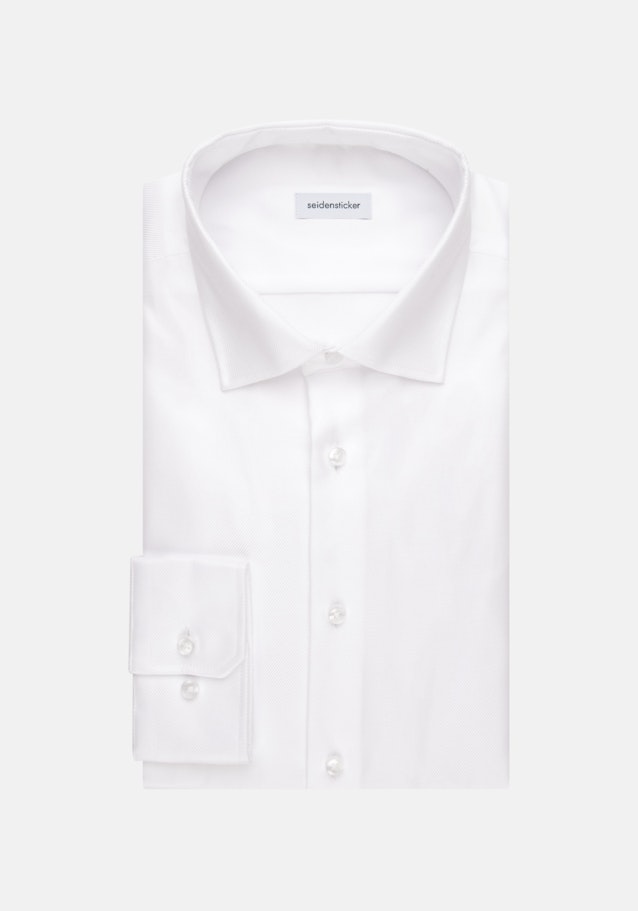 Easy-iron Twill Business overhemd in Slim with Kentkraag in Wit |  Seidensticker Onlineshop