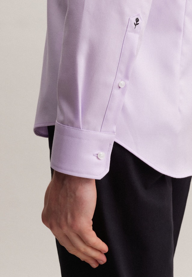 Easy-iron Twill Business Shirt in Slim with Kent-Collar in Purple |  Seidensticker Onlineshop