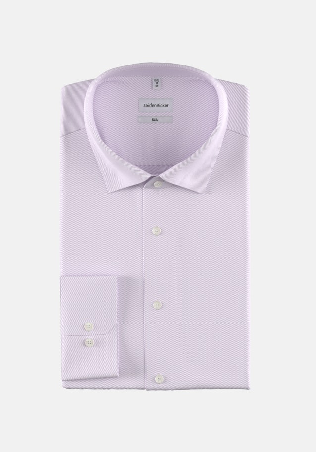Bügelleichtes Twill Business Hemd in Slim mit Kentkragen in Lila |  Seidensticker Onlineshop
