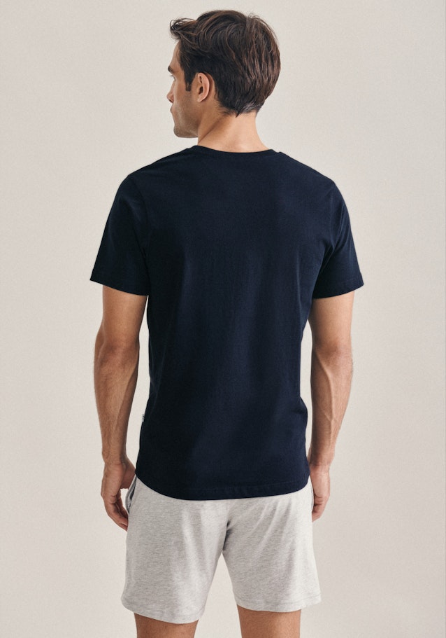 Three-Pack Rundhals Pyjama Top in Dark Blue | Seidensticker Onlineshop