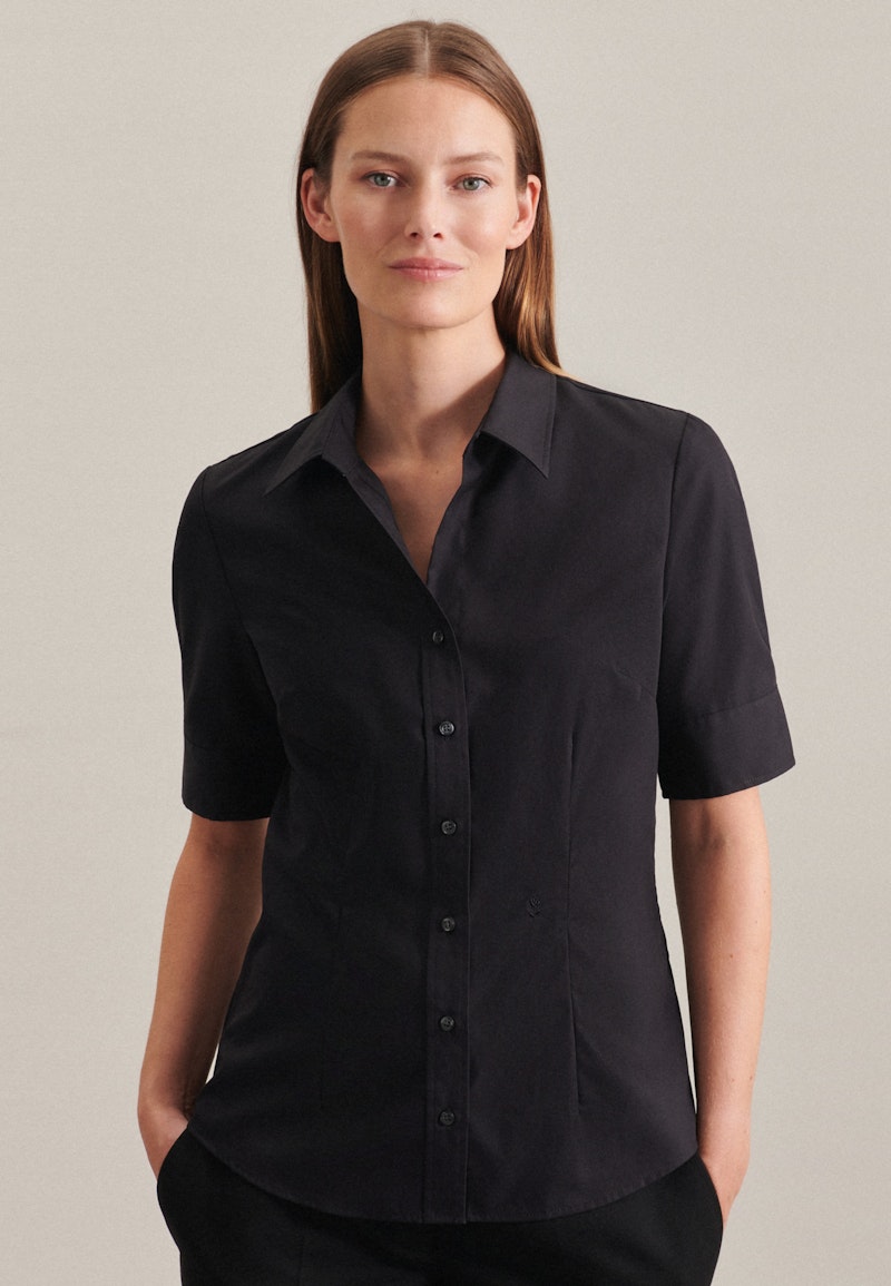 Non-iron Short sleeve Poplin Shirt Blouse