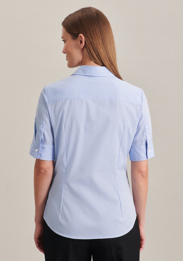Non-iron Short sleeve Poplin Shirt Blouse in Light Blue |  Seidensticker Onlineshop