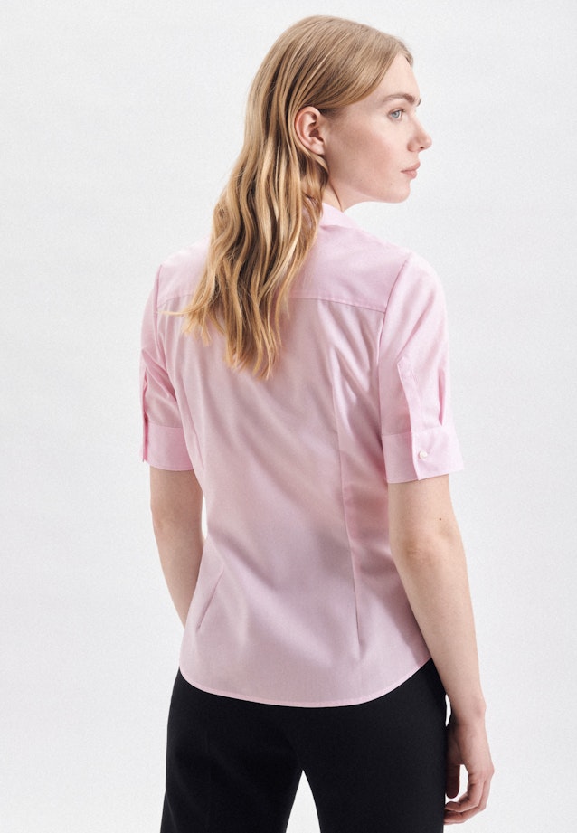 Non-iron korte arm Popeline Shirtblouse in Roze/Pink |  Seidensticker Onlineshop