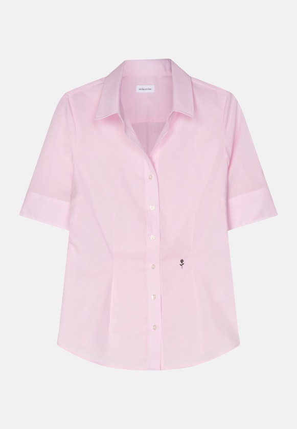 Non-iron Short sleeve Poplin Shirt Blouse in Pink |  Seidensticker Onlineshop