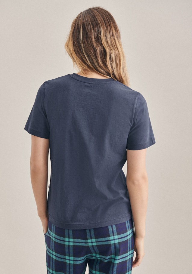 Henley collar T-Shirt in Dark Blue | Seidensticker Onlineshop