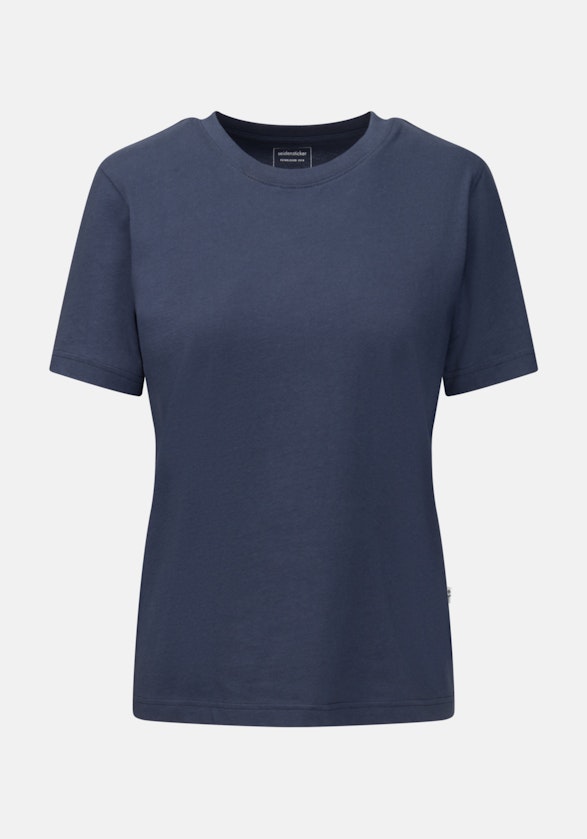 T-Shirt Regular Manche Courte Rond in Bleu Foncé |  Seidensticker Onlineshop