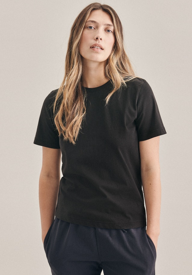 T-Shirt Uni in Noir | Seidensticker Onlineshop