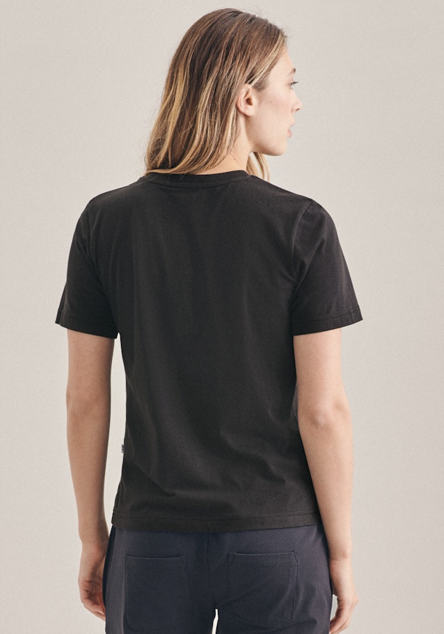 Henley T-Shirt Regular in Schwarz |  Seidensticker Onlineshop