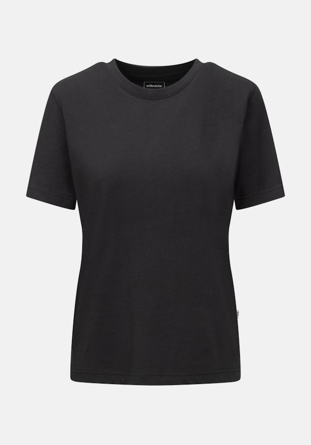 Henley collar T-Shirt in Black |  Seidensticker Onlineshop