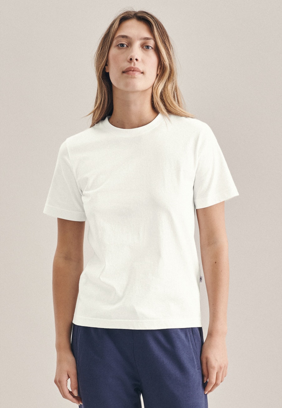 Kurz Jersey T-Shirt in Weiß |  Seidensticker Onlineshop