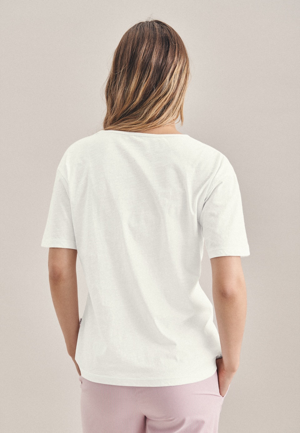 Henley Pyjama Oberteil Regular in Weiß |  Seidensticker Onlineshop