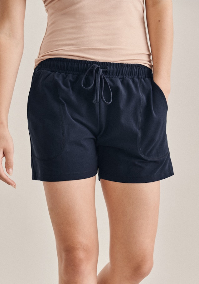 Shorts aus Baumwollmischung in Dunkelblau |  Seidensticker Onlineshop