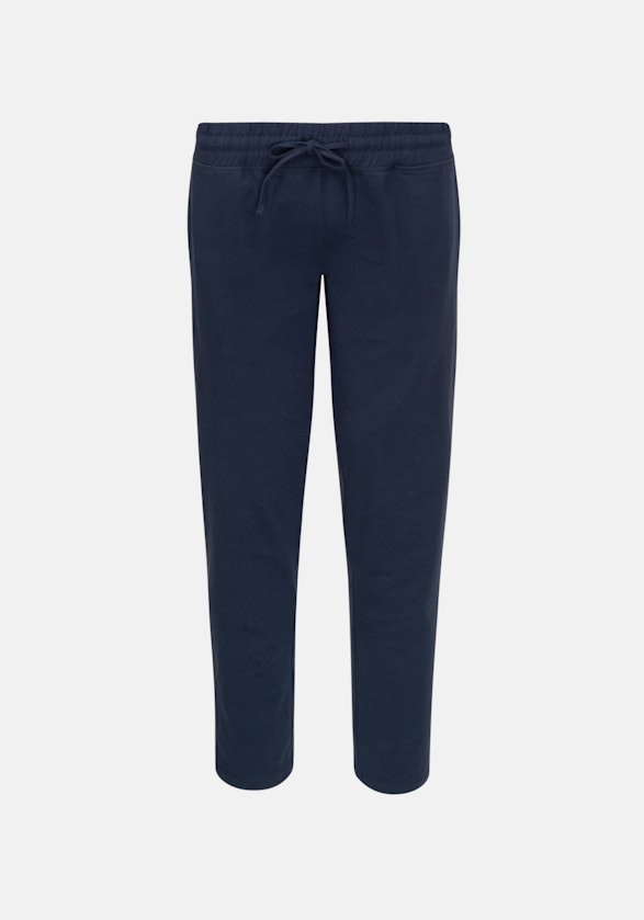 Gerader Schnitt (Normal-Fit) Pantalon de pyjama Uni in Bleu Foncé | Seidensticker Onlineshop