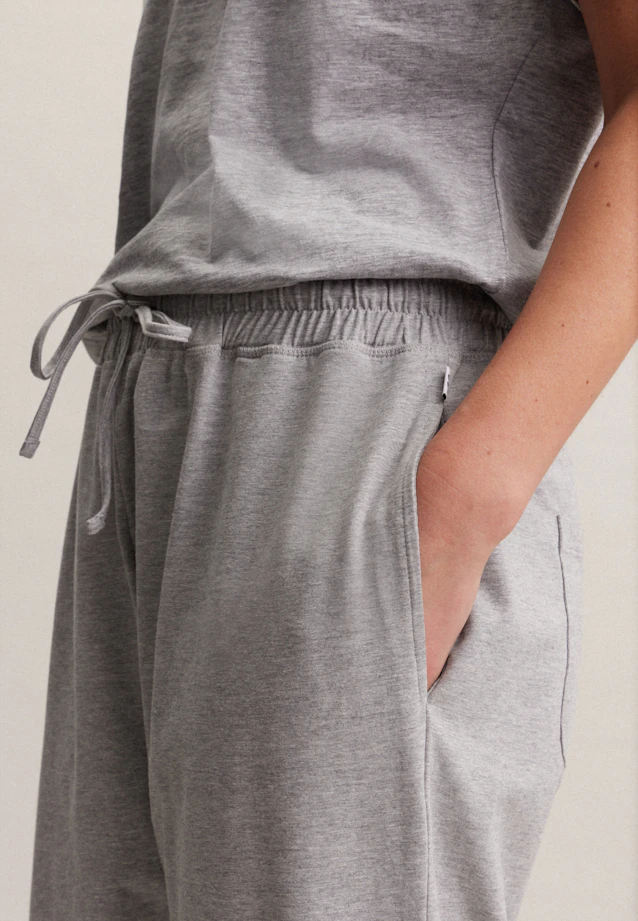 Gerader Schnitt (Normal-Fit) Pyjamahose Uni in Grau |  Seidensticker Onlineshop