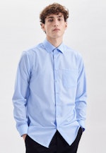 Regular Business Hemd Uni in Mittelblau |  Seidensticker Onlineshop