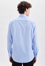 Regular Business Hemd Uni in Mittelblau |  Seidensticker Onlineshop