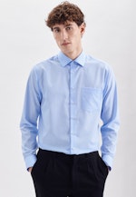 Regular Business Hemd Uni in Mittelblau |  Seidensticker Onlineshop