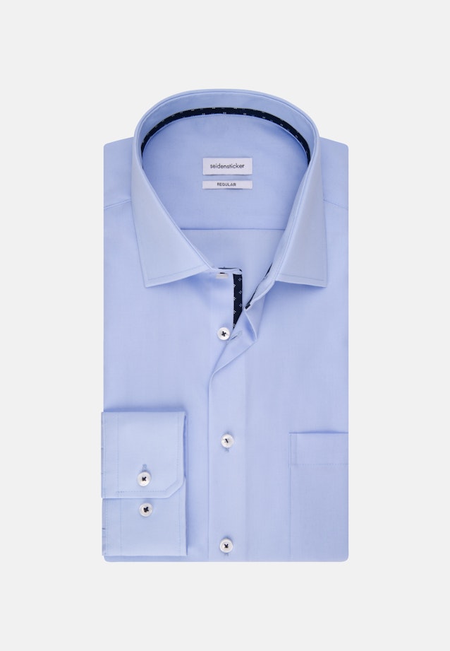 Regular Business Hemd Uni in Mittelblau |  Seidensticker Onlineshop