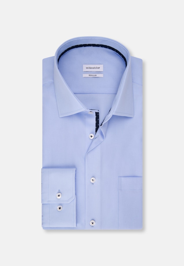 Regular Business Hemd Uni in Mittelblau |  Seidensticker Onlineshop