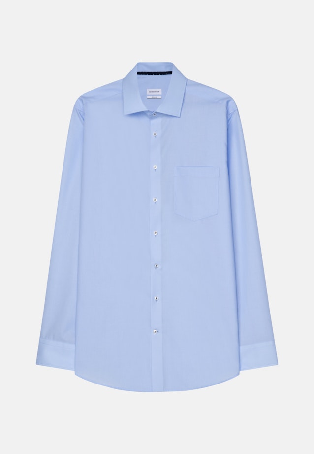 Regular Business Hemd Uni in Mittelblau |  Seidensticker Onlineshop