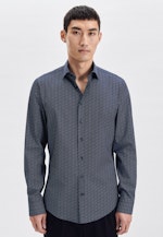 Slim Business shirt Print in Dark Blue |  Seidensticker Onlineshop