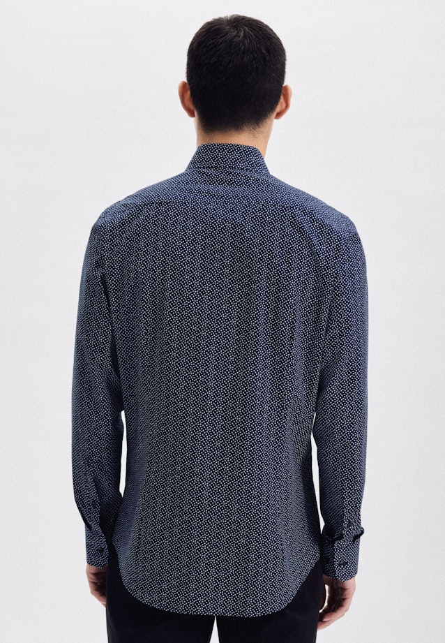 Slim Business shirt Print in Dark Blue |  Seidensticker Onlineshop