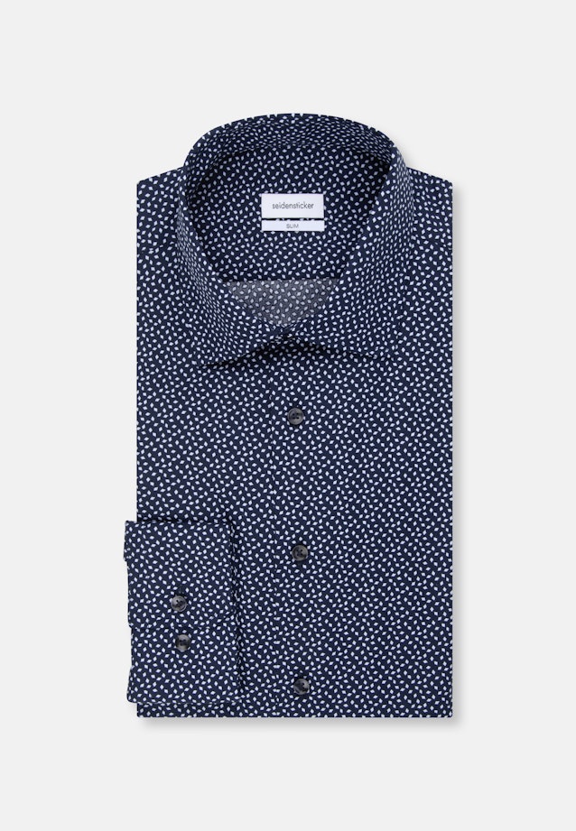 Slim Business shirt Print in Dark Blue |  Seidensticker Onlineshop