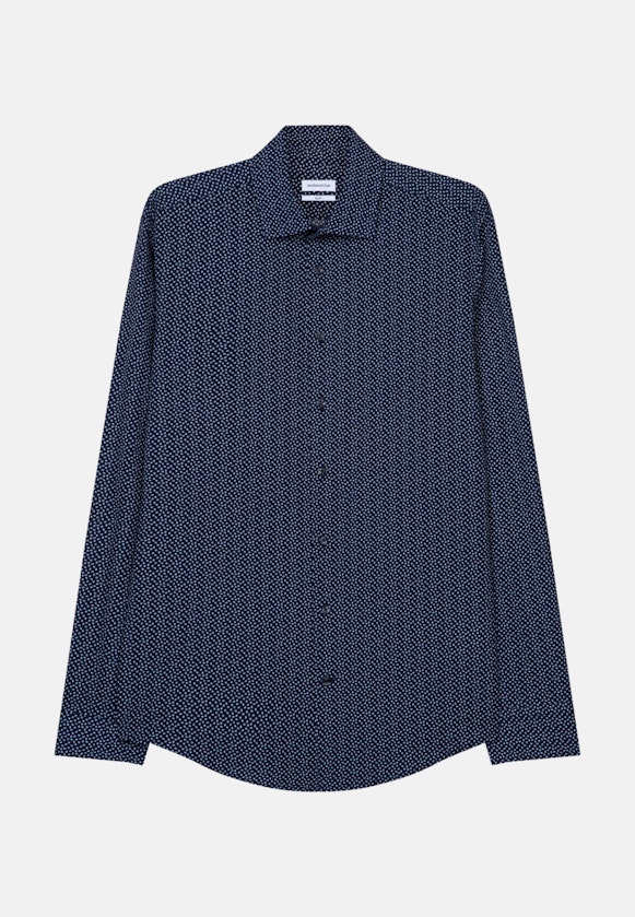 Slim Business shirt Print in Dark Blue |  Seidensticker Onlineshop