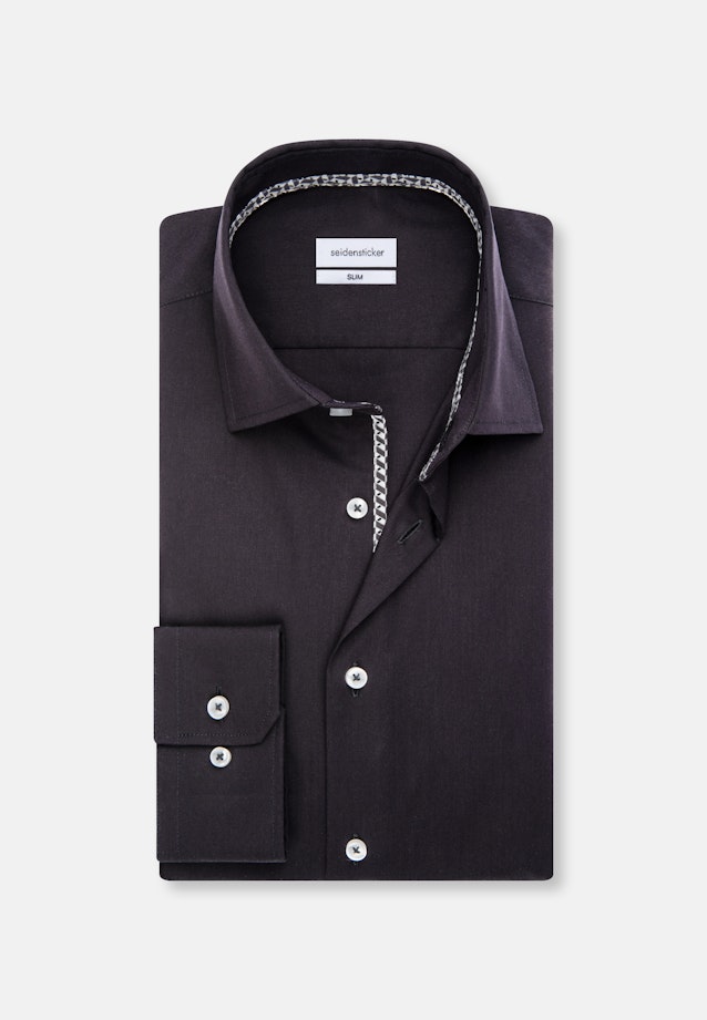 Slim Business Hemd Uni in Schwarz |  Seidensticker Onlineshop