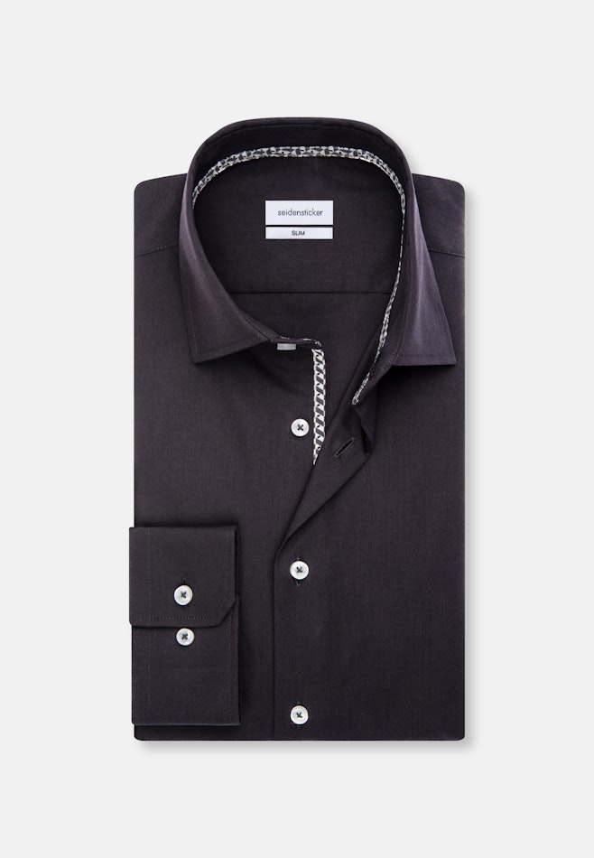 Slim Business Hemd Uni in Schwarz | Seidensticker Onlineshop