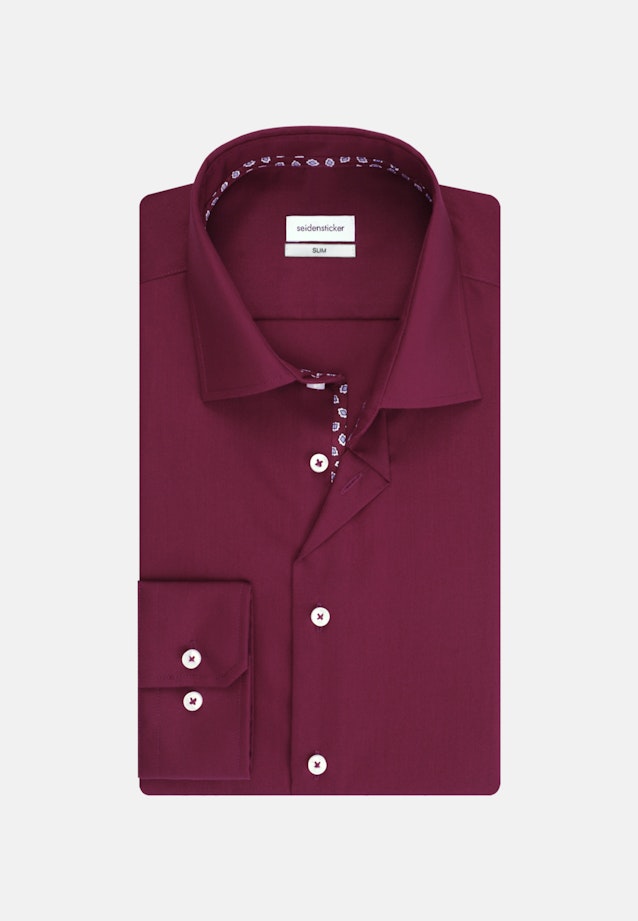 Non-iron Poplin Business Shirt in Slim with Kent-Collar in Red |  Seidensticker Onlineshop