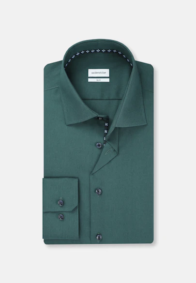 Slim Business Hemd Uni in Grün |  Seidensticker Onlineshop
