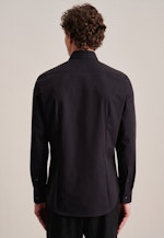 Non-iron Poplin Business Shirt in Slim with Kent-Collar in Black |  Seidensticker Onlineshop