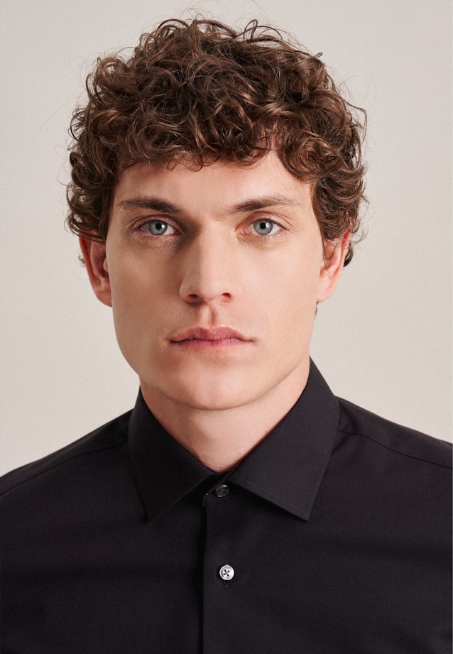 Slim Business Hemd Uni in Schwarz |  Seidensticker Onlineshop